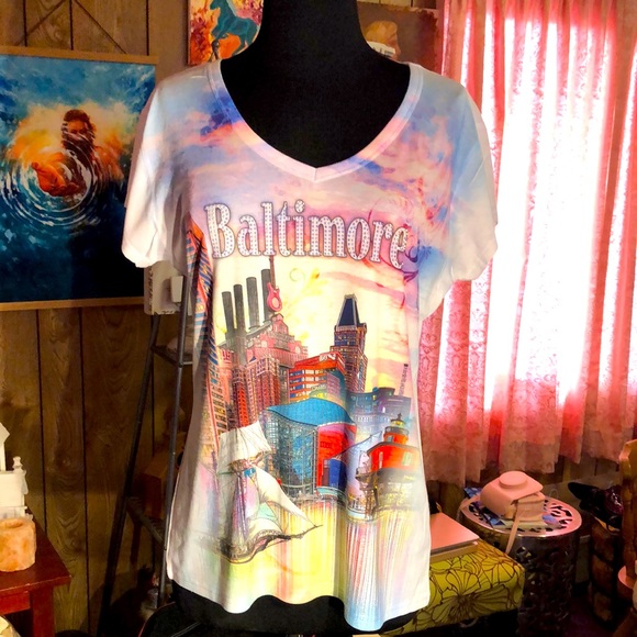 Sweet Gisele-New York Tops - NWTO Jeweled “Baltimore” Women’s T-Shirt